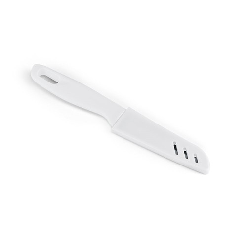 white MIKUS. Cuchillo de acero inoxidable y PP