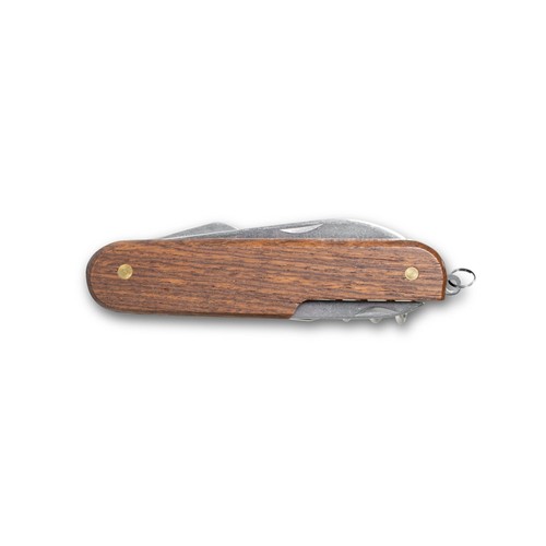 natural BELPIANO. Navaja multifunción en acero inoxidable y madera