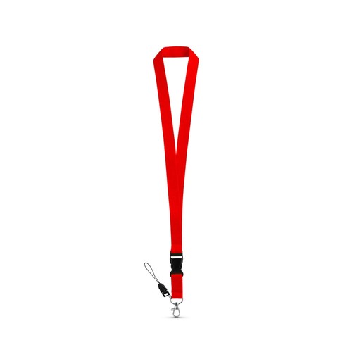 red ANQUETIL. Lanyard de poliéster con mosquetón metálico