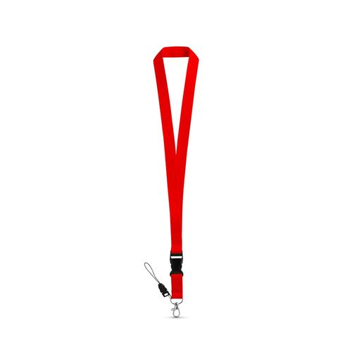 ANQUETIL. Lanyard de poliéster con mosquetón metálico