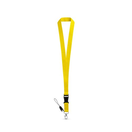 ANQUETIL. Lanyard de poliéster con mosquetón metálico