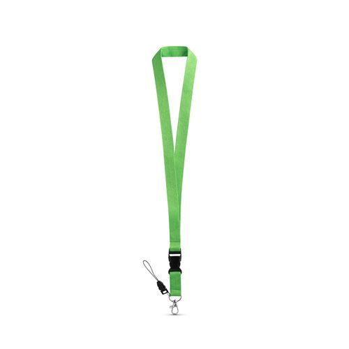 ANQUETIL. Lanyard de poliéster con mosquetón metálico