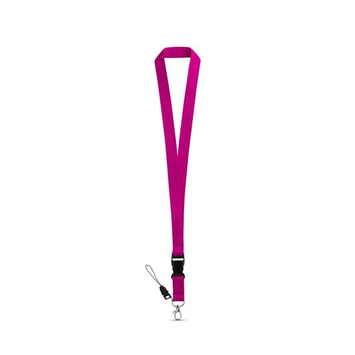 purple ANQUETIL. Lanyard de poliéster con mosquetón metálico