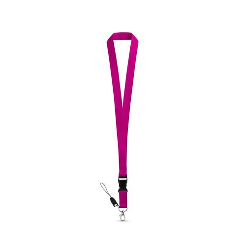 ANQUETIL. Lanyard de poliéster con mosquetón metálico