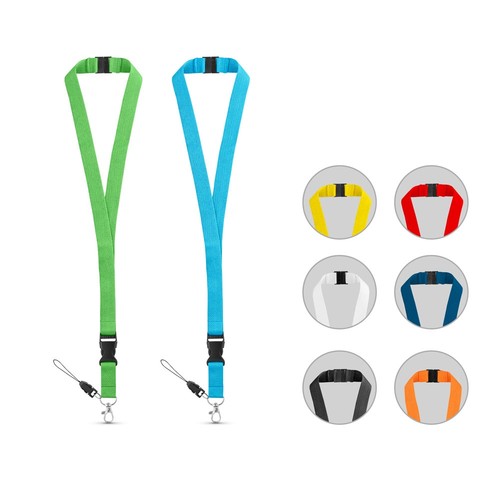 MURRAY. LANYARD DE POLIÉSTER CON MOSQUETÓN METÁLICO