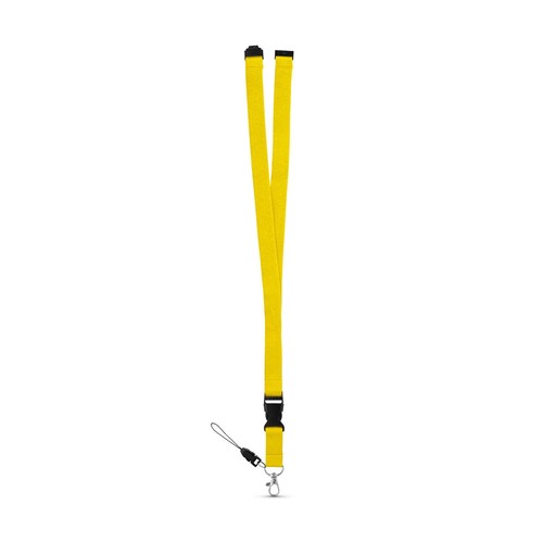 MURRAY. Lanyard de poliéster con mosquetón metálico
