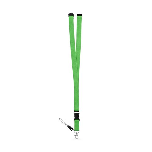 verde claro MURRAY. Lanyard de poliéster con mosquetón metálico