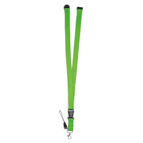 verde claro MURRAY. Lanyard de poliéster con mosquetón metálico