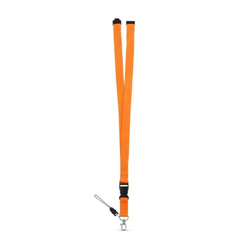 orange MURRAY. Lanyard de poliéster con mosquetón metálico