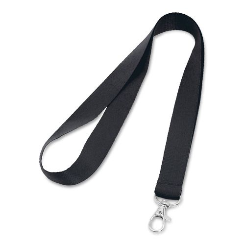 black LARIAT. Lanyard de poliéster