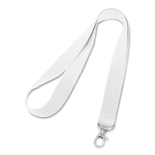 white LARIAT. Lanyard de poliéster