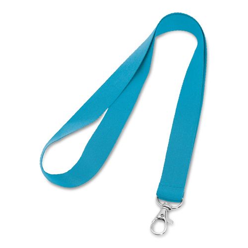 azul claro LARIAT. Lanyard de poliéster