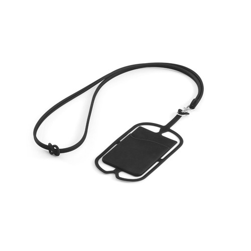 black NICOLAUS. Tarjetero con soporte para smartphone