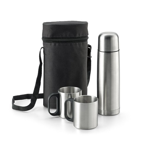 plateado DURANT. Juego de termos y tazas
