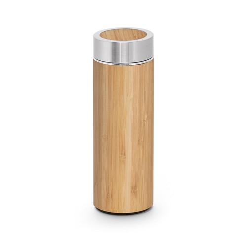 natural NATUREL. Botella térmica de bambú y acero inoxidable (90% reciclado) 430 Ml