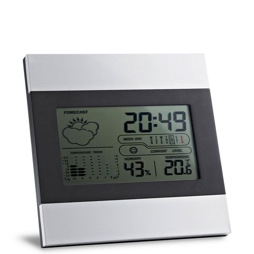 DENE. Station météo de bureau avec écran LCD en aluminium et ABS - 2