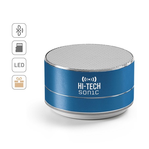 FLOREY. ALTAVOZ PORTÁTIL DE 3W CON 4H DE AUTONOMÍA, FABRICADO EN ALUMINIO RECICLADO (100% RAL) Y ABS RECICLADO (100% RABS)