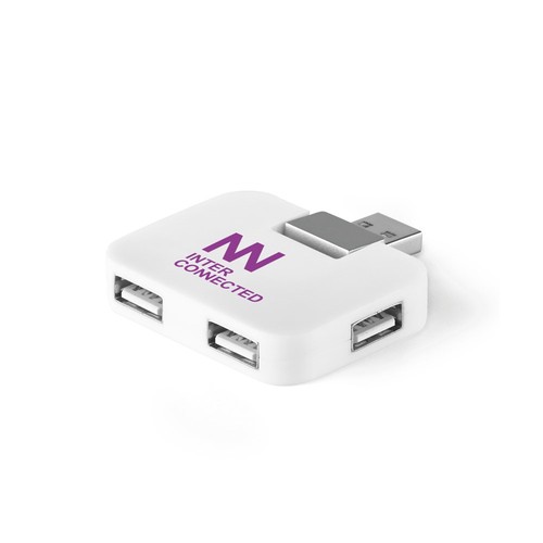 JANNES. HUB CON 4 PUERTOS USB-A, FABRICADOS EN ABS