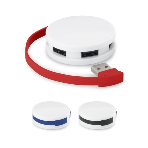 GARDNER. HUB CON CABLE Y 4 PUERTOS USB-A, FABRICADOS EN ABS