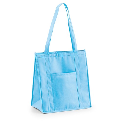 azul claro ROTTERDAM. Bolsa nevera 10 L en non-woven (80 g/m²)