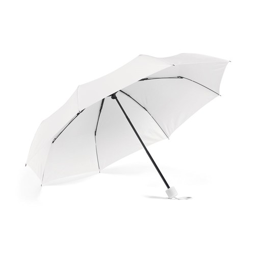 white MARIA. Paraguas plegable de poliéster 190T