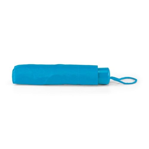 azul claro MARIA. Paraguas plegable de poliéster 190T