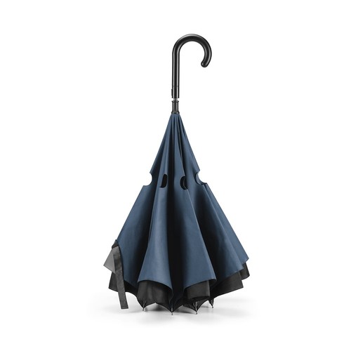 blue ANGELA. Paraguas plegable reversible 190T pongee