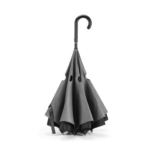 gray ANGELA. Paraguas plegable reversible 190T pongee