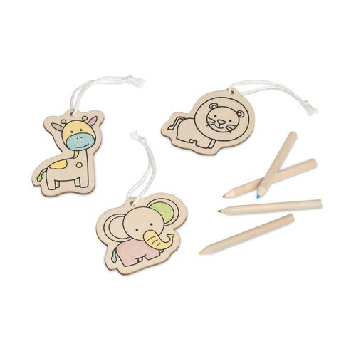 FAUNE. Set de coloriage pour enfants en bois - 3