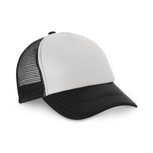 black NICOLA. Gorro de poliéster y malla (150 g/m²)
