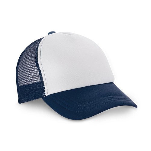 azul marino NICOLA. Gorro de poliéster y malla (150 g/m²)