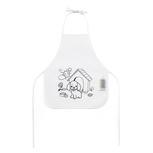 white NILO. Delantal infantil para colorear en tejido sin tejer (80 g/m²)