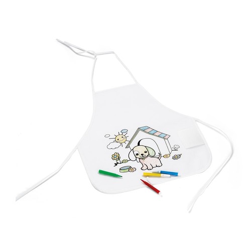 white NILO. Delantal infantil para colorear en tejido sin tejer (80 g/m²)
