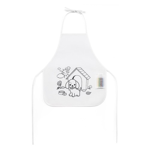 white NILO. Delantal infantil para colorear en tejido sin tejer (80 g/m²)