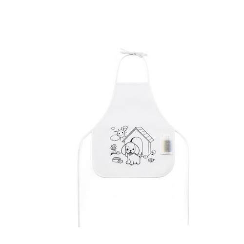 NILO. DELANTAL INFANTIL PARA COLOREAR EN TEJIDO SIN TEJER (80 G/M²)