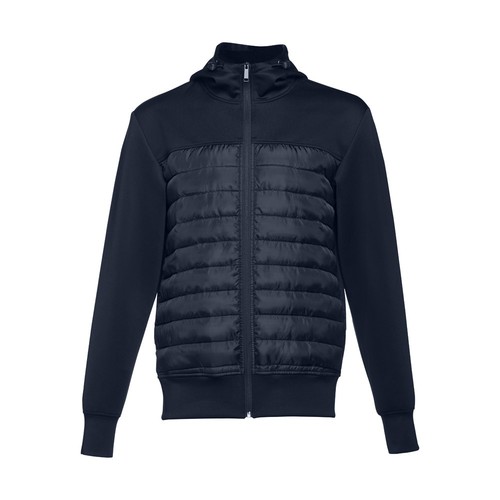 azul marino THC SKOPJE. Chaqueta para hombre, con capucha