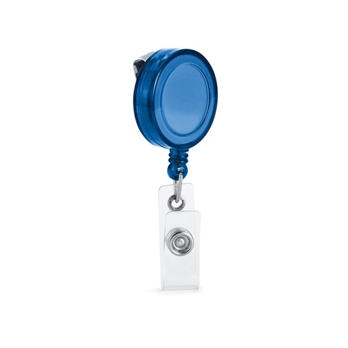 blue YEATS. Porta credencial extensible con clip metálico