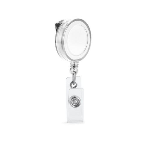 white YEATS. Porta credencial extensible con clip metálico