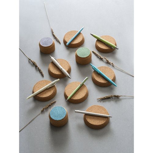 CAMILA. Stylo à bille en fibre de paille de blé et ABS avec clip - 3