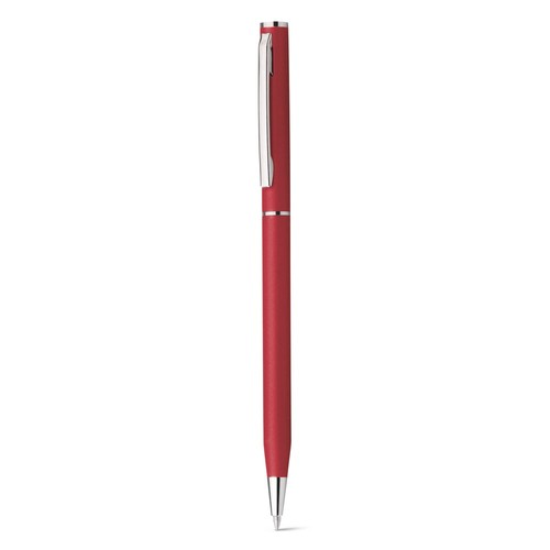 red LESLEY METALLIC. Bolígrafo en aluminio con mecanismo de giro y clip