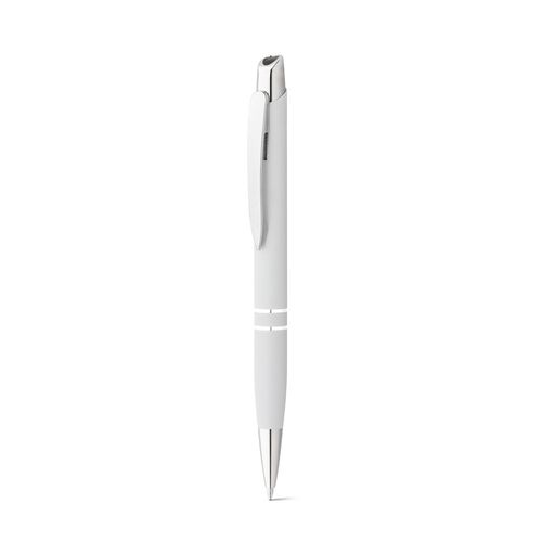 white MARIETA SOFT. Bolígrafo de aluminio