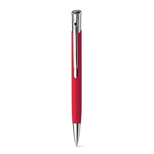red OLAF SOFT. Bolígrafo de aluminio con acabado de goma