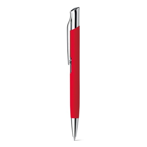 red OLAF SOFT. Bolígrafo de aluminio con acabado de goma
