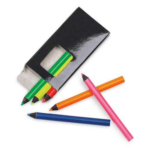 MEMLING. Boîte à crayons avec 6 crayons de couleur - 6