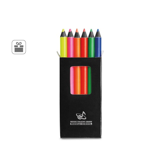 MEMLING. CAJA CON 6 LÁPICES DE COLOR