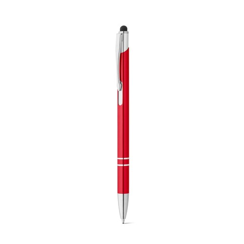 red GALBA. Bolígrafo de aluminio con punta táctil y clip
