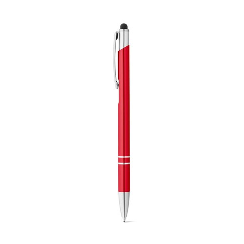 red GALBA. Bolígrafo de aluminio con punta táctil y clip