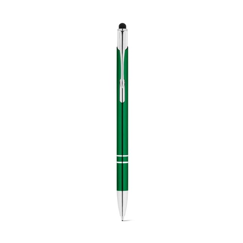 green GALBA. Bolígrafo de aluminio con punta táctil y clip