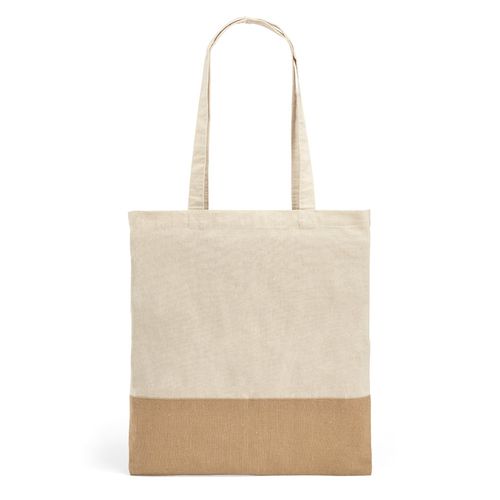 MERCAT. Sac 100% coton (160 g/m²) avec détails en imitation jute - 3