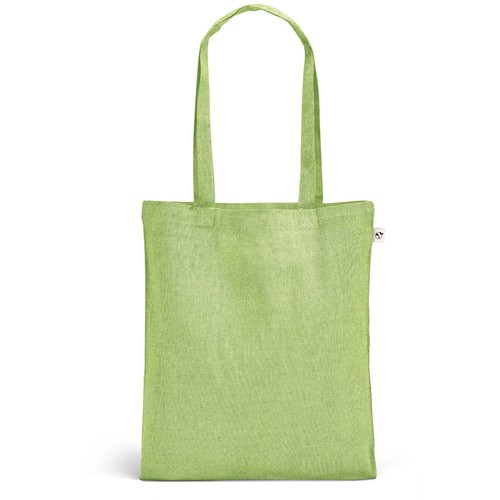 verde claro RYNEK. Bolsa con algodón reciclado (70%), poliéster (30% rPET) (140 g/m²)